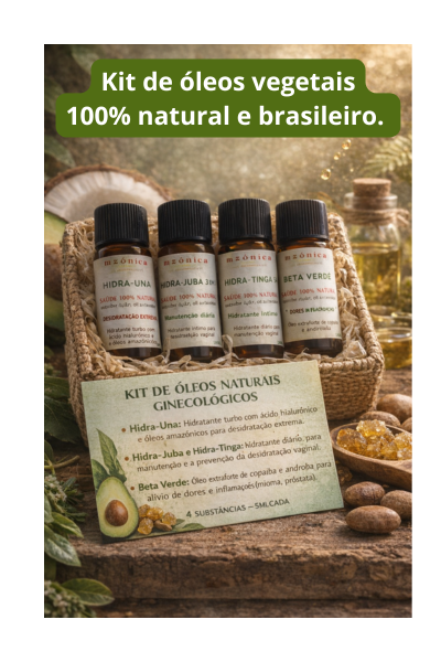 Kit de óleos vegetais 100% naturais e brasileiros.