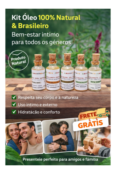 Kit de óleos vegetais 100% naturais e