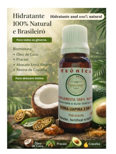 hidratante anal com óleos vegetais